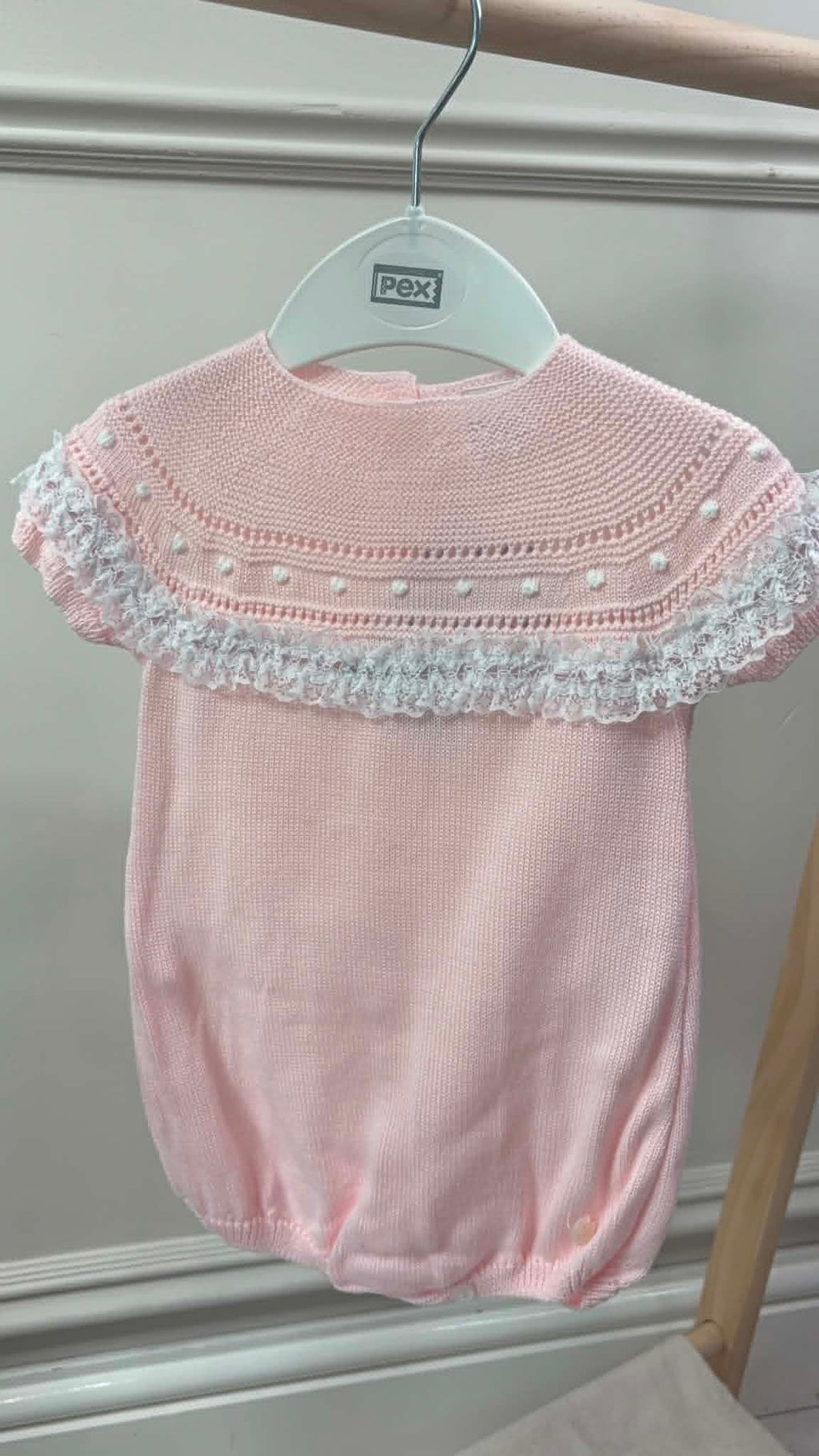 Gia knitted romper - pink.
