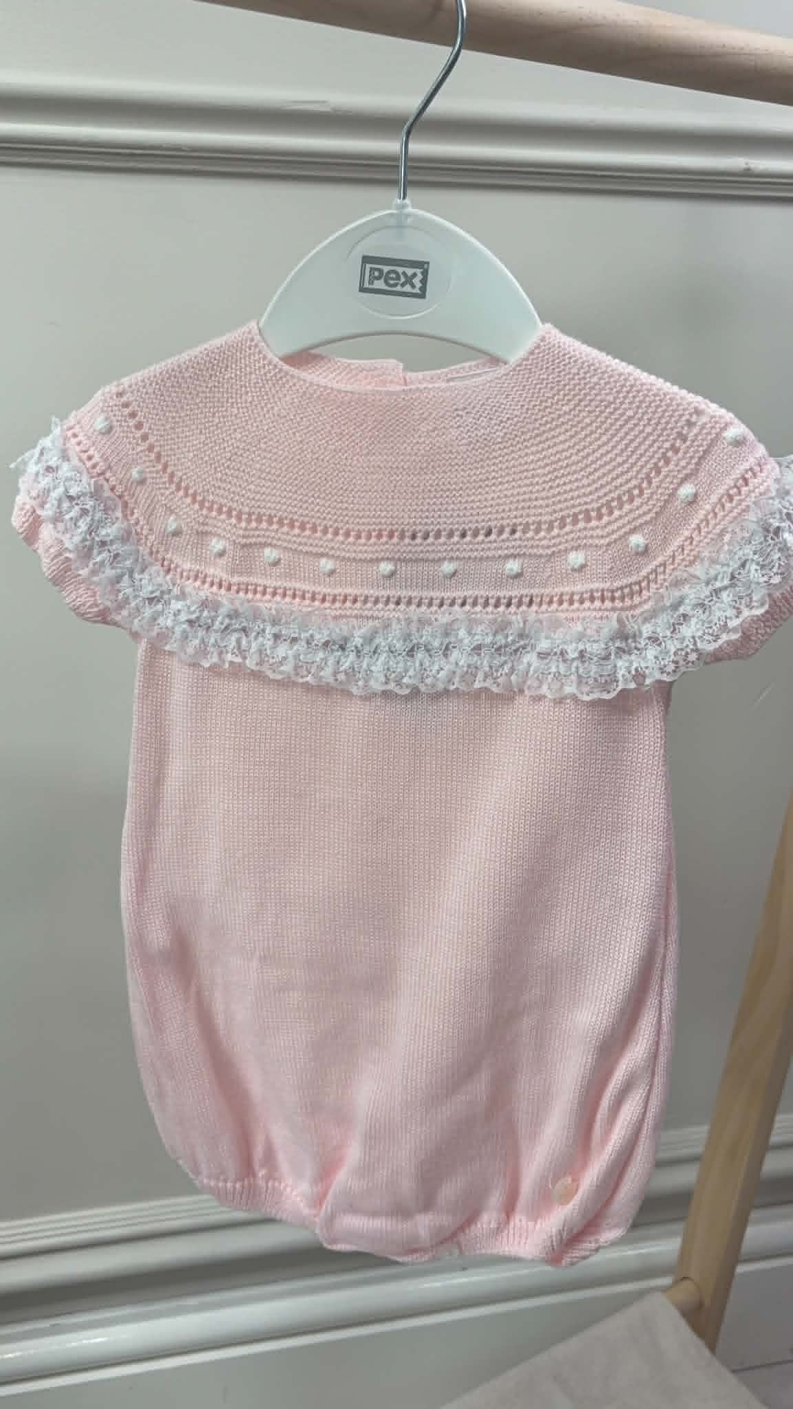 Gia knitted romper - pink.