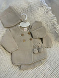 Baby boy beige 4 piece knitted set
