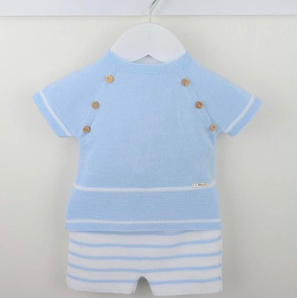 Casper Shorts Set - Blue & White