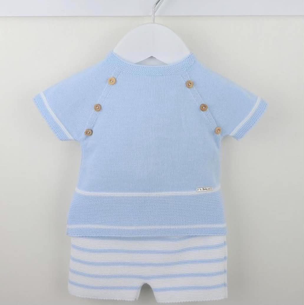 Casper Shorts Set - Blue & White